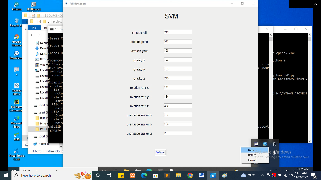 Fall Detection Using Motion Sensor Data Human Falling Detection Algorithm Based On Multi Sensor Data Fusion With SVM